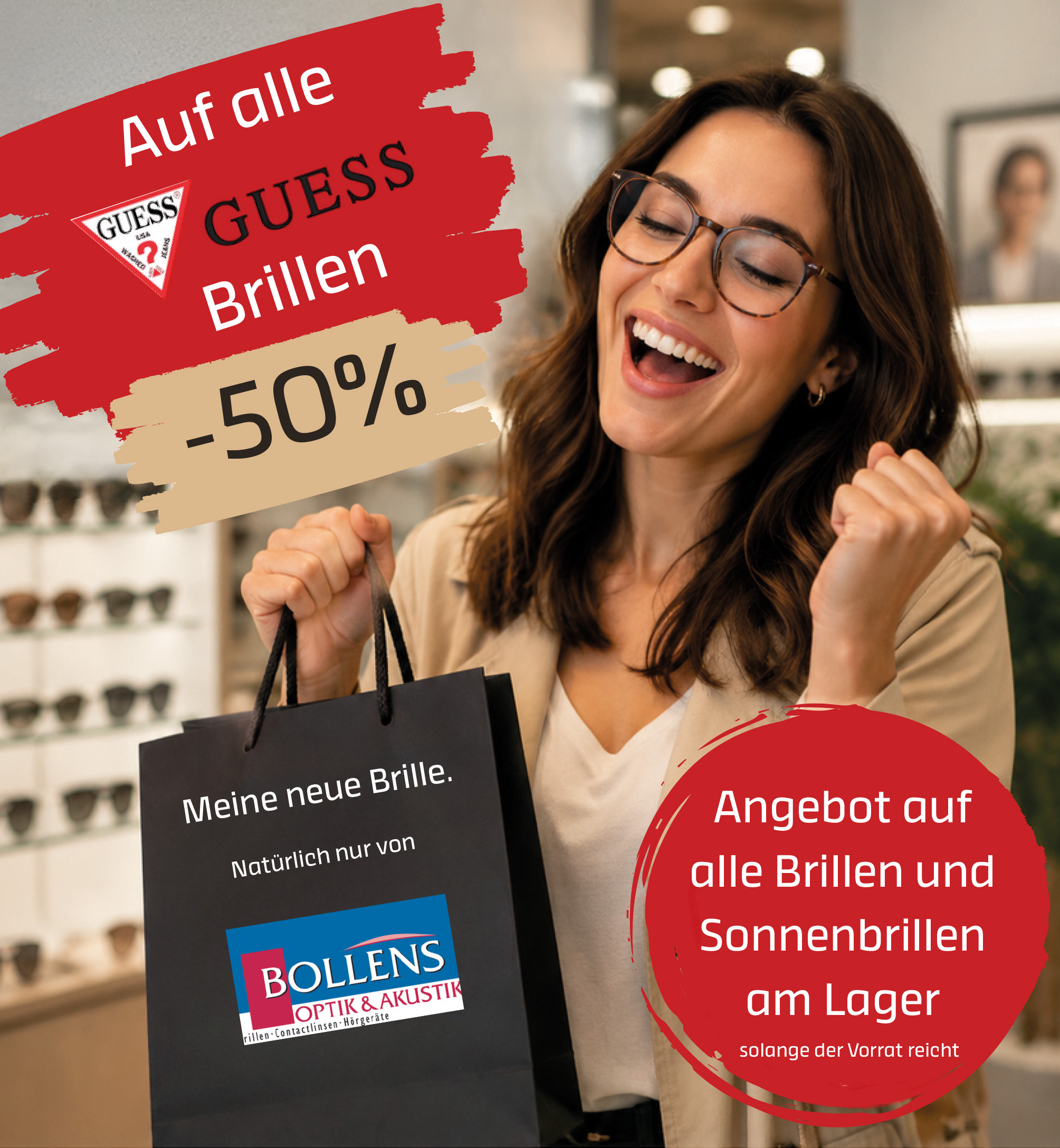 Sonnenbrille mit Sehstärke, Gleitsicht Einstärke bei Bollens